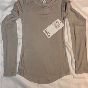 lululemon athletica Long Sleeve Top in Beige